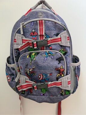 Pottery Barn Kids Gray and Red Avengers Backpack